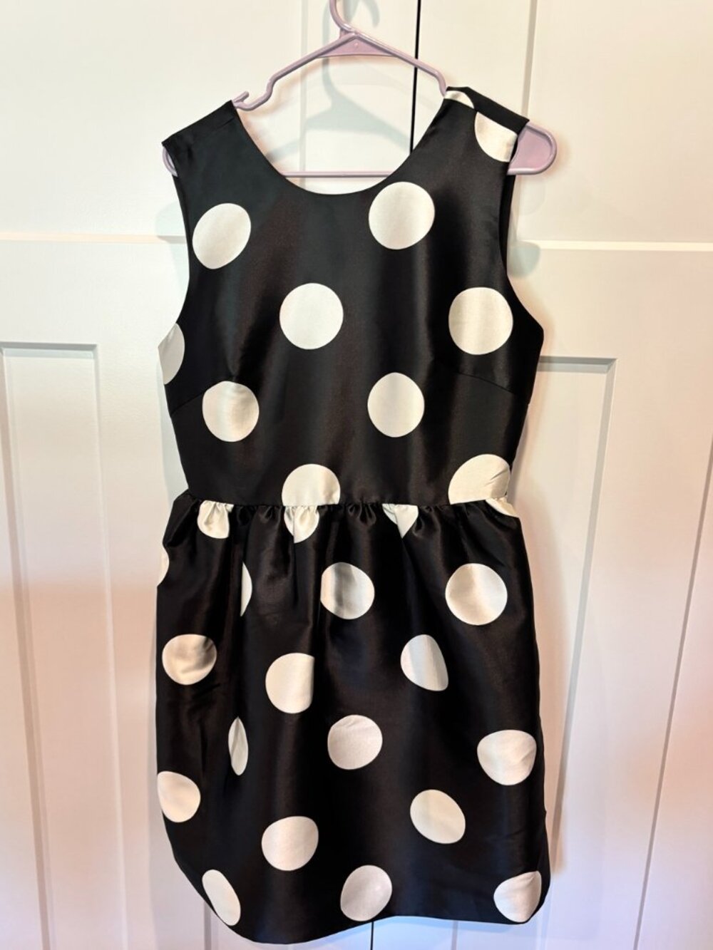 Kate Spade New York Black & White Polka Dot Bow Back Dress Size 12 NWT - Picture 6 of 8
